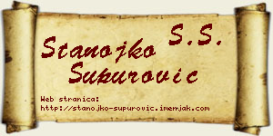 Stanojko Supurović vizit kartica